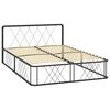 vidaXL Estrutura de cama 140x200 cm metal preto