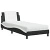 vidaXL Cama com colch&atilde;o Zadar 100x200 cm couro artificial preto e branco