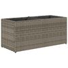 vidaXL Canteiro jardim com 2 vasos 2pcs 72x30x32 cm vime PE cinzento