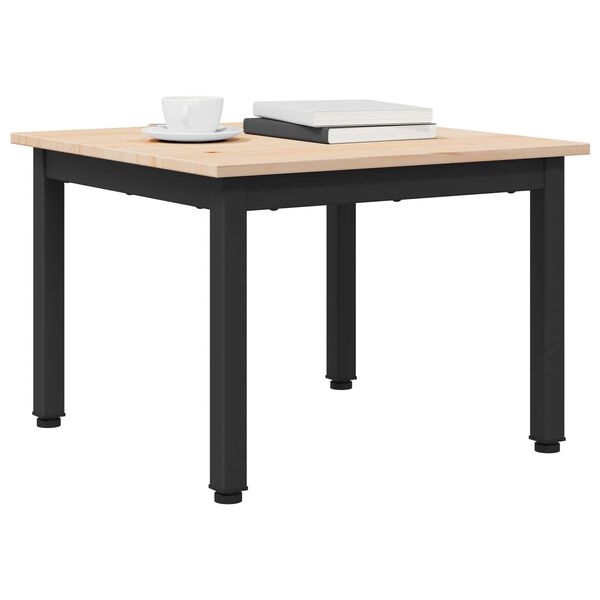 vidaXL Mesa de centro Natural 50 x 50 x 36 cm