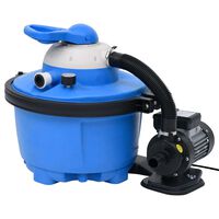 vidaXL Bomba filtro de areia 385x620x432 mm 200 W 25 L azul e preta