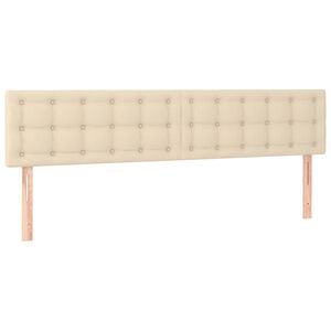 vidaXL Cabeceiras creme 180x5x78/88 cm tecido
