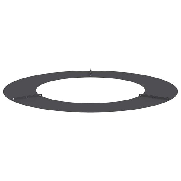 vidaXL adequado para An&eacute;is de &Aacute;rvore Planos 5 pcs Preto &Oslash;50 / 80 cm A&ccedil;o