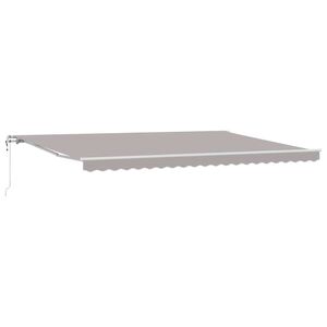 vidaXL Toldo retr&aacute;til Cinzento-claro 500 &times; 350 cm Tecido e Alum&iacute;nio
