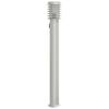 vidaXL Candeeiro ch&atilde;o p/ exterior c/ tomada 110 cm a&ccedil;o inox. prateado