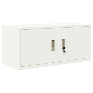 vidaXL Arm&aacute;rio de arruma&ccedil;&atilde;o Branco 90 x 40 x 40 cm A&ccedil;o