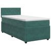 vidaXL Cama box spring com colch&atilde;o Verde-Escuro 90 x 190 cm Veludo