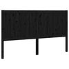 vidaXL Cabeceira de cama 125,5x4x100 cm pinho maci&ccedil;o preto