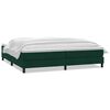 vidaXL Cama com molas/colch&atilde;o 180x220 cm veludo verde-escuro