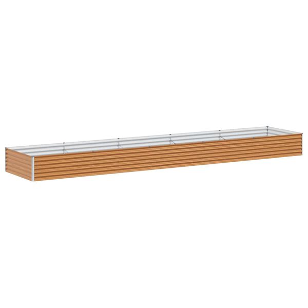 vidaXL Canteiro de jardim elevado 485 x 100 x 36 cm A&ccedil;o Galvanizado