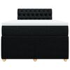 vidaXL Cama boxspring com colchão 120x190 cm tecido preto