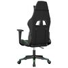 vidaXL Cadeira gaming massagens couro artificial preto e verde