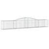 vidaXL Cestos gabião arqueados 15pcs 400x50x60/80 cm ferro galvanizado
