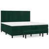 vidaXL Cama com molas/colch&atilde;o 200x200 cm veludo verde-escuro