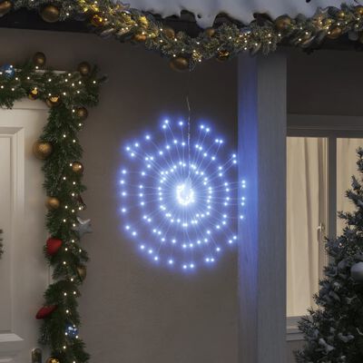 vidaXL Iluminações estrelares Natal 140 LEDs 4 pcs 17 cm branco frio