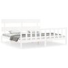 vidaXL Estrutura cama Super King Size c/ cabeceira madeira branco