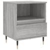 vidaXL Mesa de cabeceira 40x35x50 cm derivados de madeira cinza sonoma