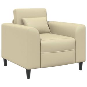 vidaXL poltrona Creme Couro Sint&eacute;tico