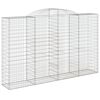 vidaXL Cestos gabi&atilde;o arqueados 17 pcs 300x50x180/200 ferro galvanizado