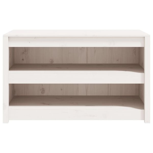 vidaXL Arm&aacute;rio de cozinha p/ exterior 106x55x64 cm pinho maci&ccedil;o branco