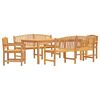 vidaXL 5 pcs conjunto de jantar p/ jardim madeira de teca maci&ccedil;a