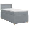 vidaXL Cama box spring com colch&atilde;o Cinzento-claro 90 x 190 cm Tecido