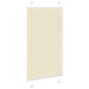 vidaXL Creme Plissada Cega 80x100 cm Largura Tecido 79,4 cm Poli&eacute;ster