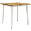 vidaXL Mesa de Jantar Com Bordas Naturais 60 x 55 x 75 cm