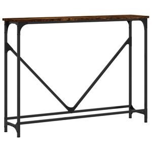 vidaXL Mesa consola 102x22,5x75cm derivados de madeira carvalho fumado