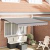vidaXL Toldo Retr&aacute;til Cinzento-claro 300 x 250 cm Alum&iacute;nio e Tecido