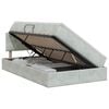 vidaXL Cama com Armazenamento Cinzento-claro 120 x 200 cm Veludo