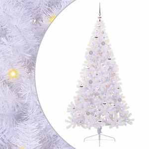vidaXL &Aacute;rvore de Natal Artificial com 300 LEDs Branco 180 cm PVC e A&ccedil;o