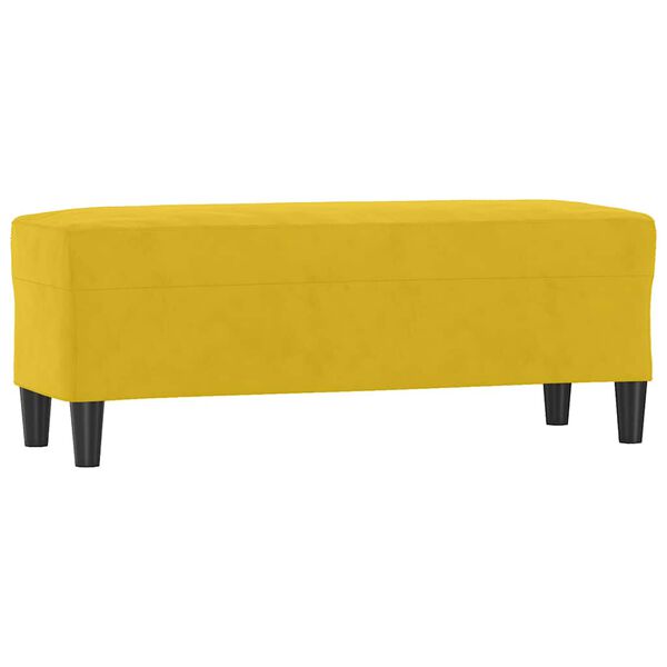 vidaXL Banco 100x35x41 cm veludo amarelo