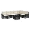 vidaXL Conjunto de Sof&aacute; de Jardim 8 pcs Preto vime PE