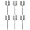 vidaXL &Acirc;ncoras de veda&ccedil;&atilde;o 6 pcs 7x6x30 cm a&ccedil;o galvanizado prateado