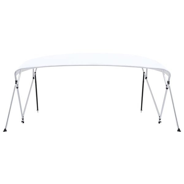 vidaXL Toldo em 4 arcos Bimini 243x(230-244)x137 cm branco