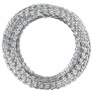 vidaXL Rolo de arame farpado BTO-22 Concertina a&ccedil;o galvanizado 60 m