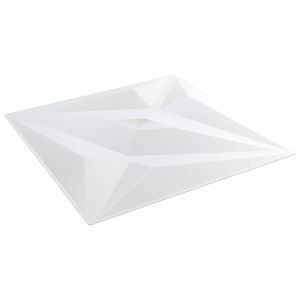 vidaXL Pain&eacute;is de parede 12 unid. 50 x 50 cm Estrela Branca Espuma XPS