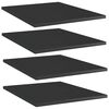 vidaXL Prateleiras para estante 4 pcs 40x50x1,5cm contraplacado preto