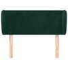 vidaXL Cabeceira de cama c/ abas veludo 103x23x78/88cm verde-escuro