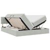 vidaXL Cama de Armazenamento LED com Colch&atilde;o Cinzento-claro