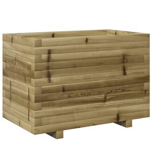vidaXL Vaso/floreira de jardim 70x40x49,5 cm madeira pinho impregnada