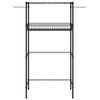 vidaXL Estante de 2 prateleiras p/ lavandaria 75x35x150 cm preto