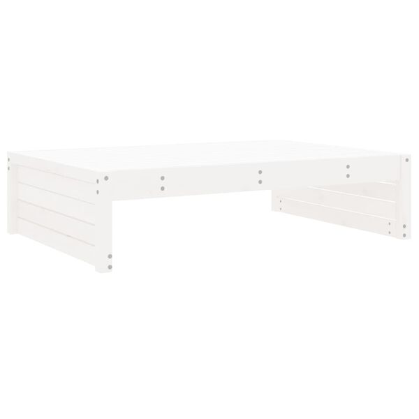 vidaXL 2 pcs conjunto lounge de jardim madeira de pinho maci&ccedil;a branco