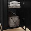 vidaXL Guarda-Roupa com porta 2 pcs Carvalho Preto 50 x 50 x 200 cm