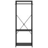 vidaXL Roupeiro 60x40x167 cm metal e contraplacado preto