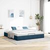 vidaXL Estrutura de cama otomana sem colch&atilde;o 200x200 cm azul escuro