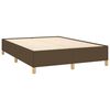 vidaXL Estrutura de cama sem colch&atilde;o 140x190 cm tecido castanho-escuro