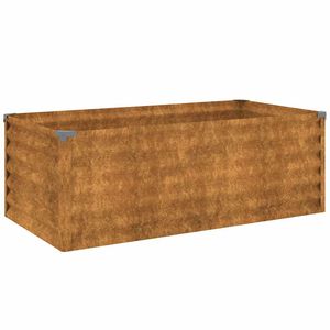 vidaXL Canteiro elevado de jardim 100x50x36 cm A&ccedil;o Corten
