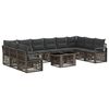 vidaXL Conjunto de Sof&aacute; de Jardim 11 unid. Cinza e Cinza Escuro